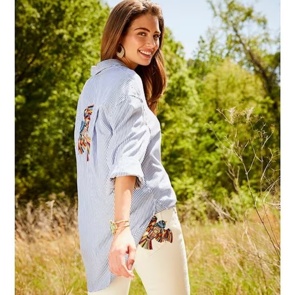 Driftwood x Folklore Gizelle Skinny Leg Embroidered Distressed Denim Jeans - Picture 4 of 14